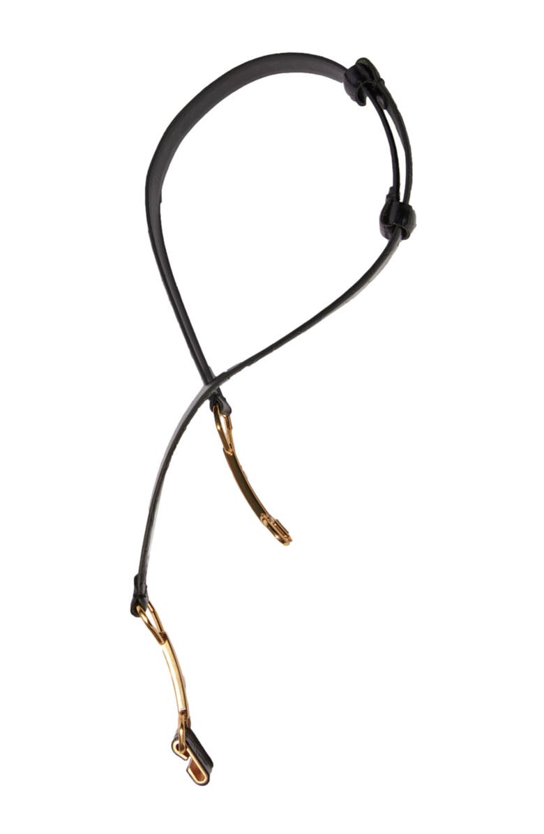 maje Leather belt with horse bit buckle, Alternate, color, 