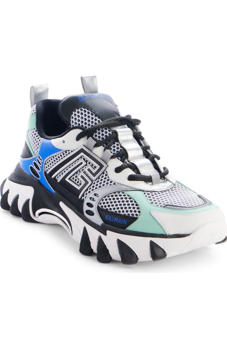 Balmain B-East Sneaker, Main, color, Ece Black/ Blue/ Silver