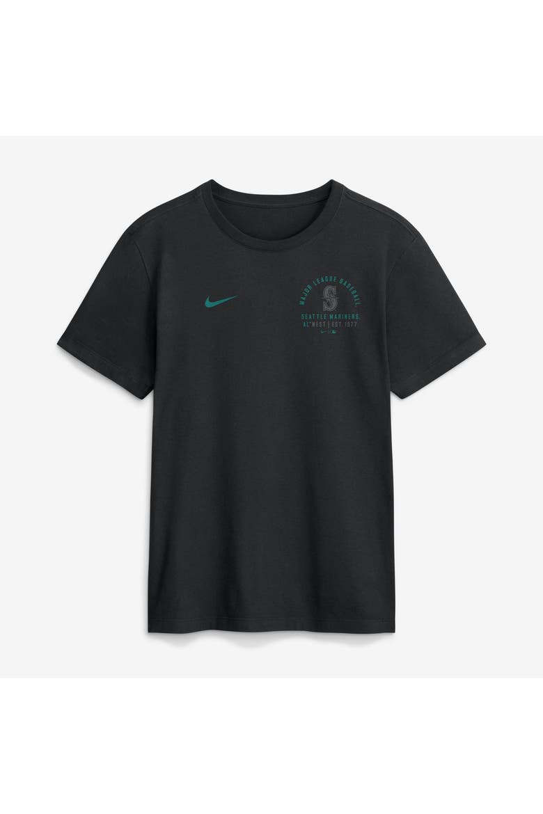 Men's Nike Black Seattle Mariners Split Logo T-Shirt, Main, color, Black