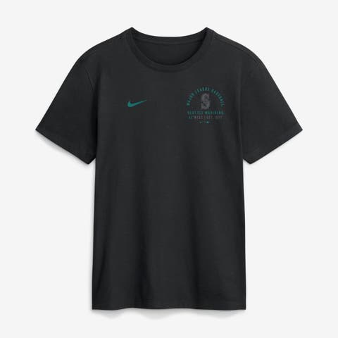 Men's Nike Black Seattle Mariners Split Logo T-Shirt