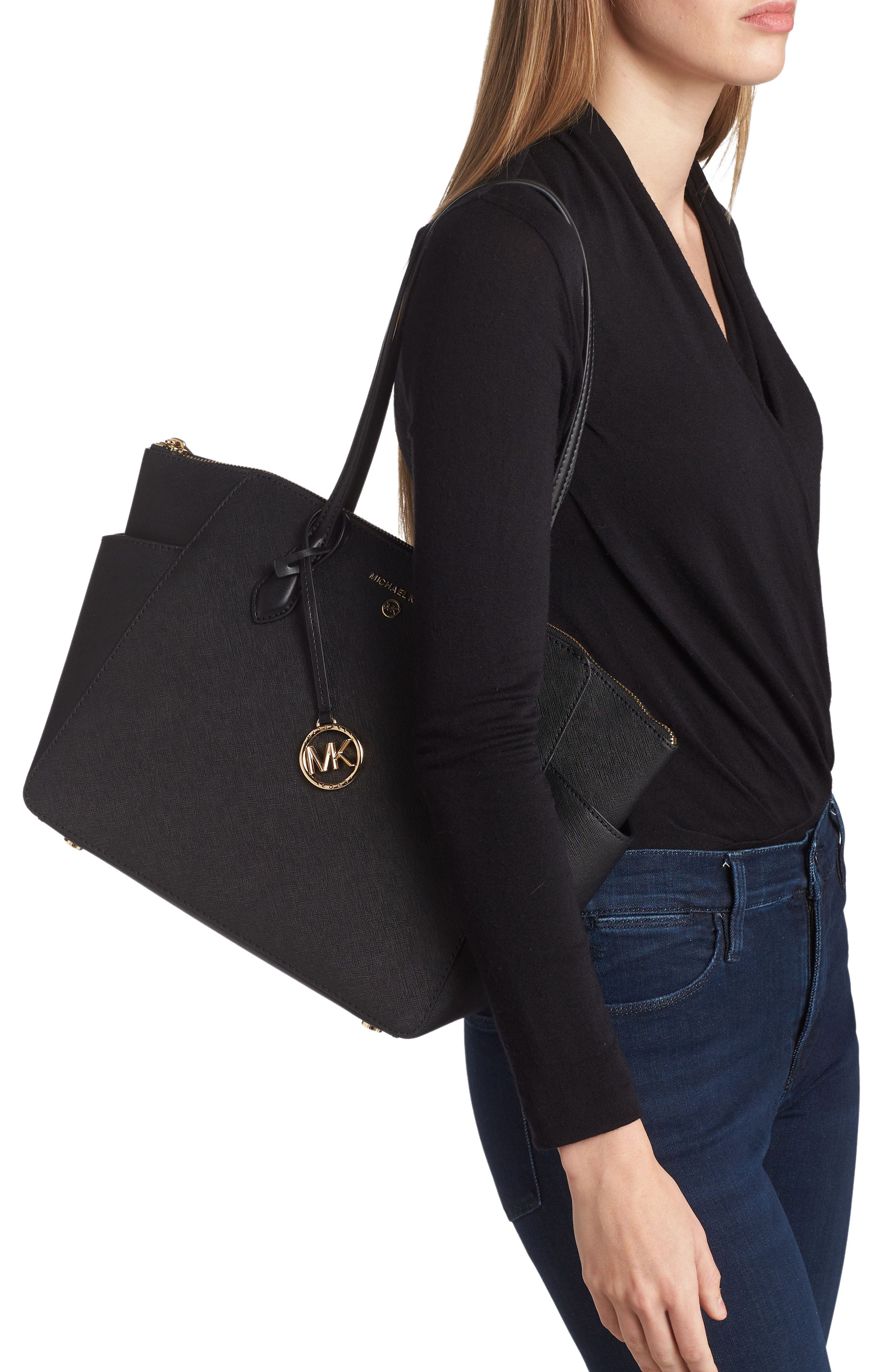 MICHAEL Michael Kors Medium Marilyn Leather Tote Bag, Alternate, color, 