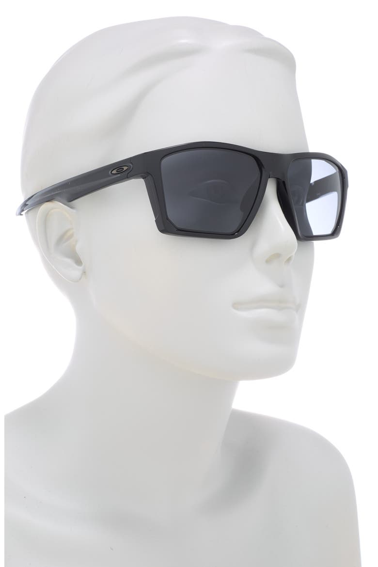 58mm Square Polarized Sunglasses, Alternate, color, BLACK