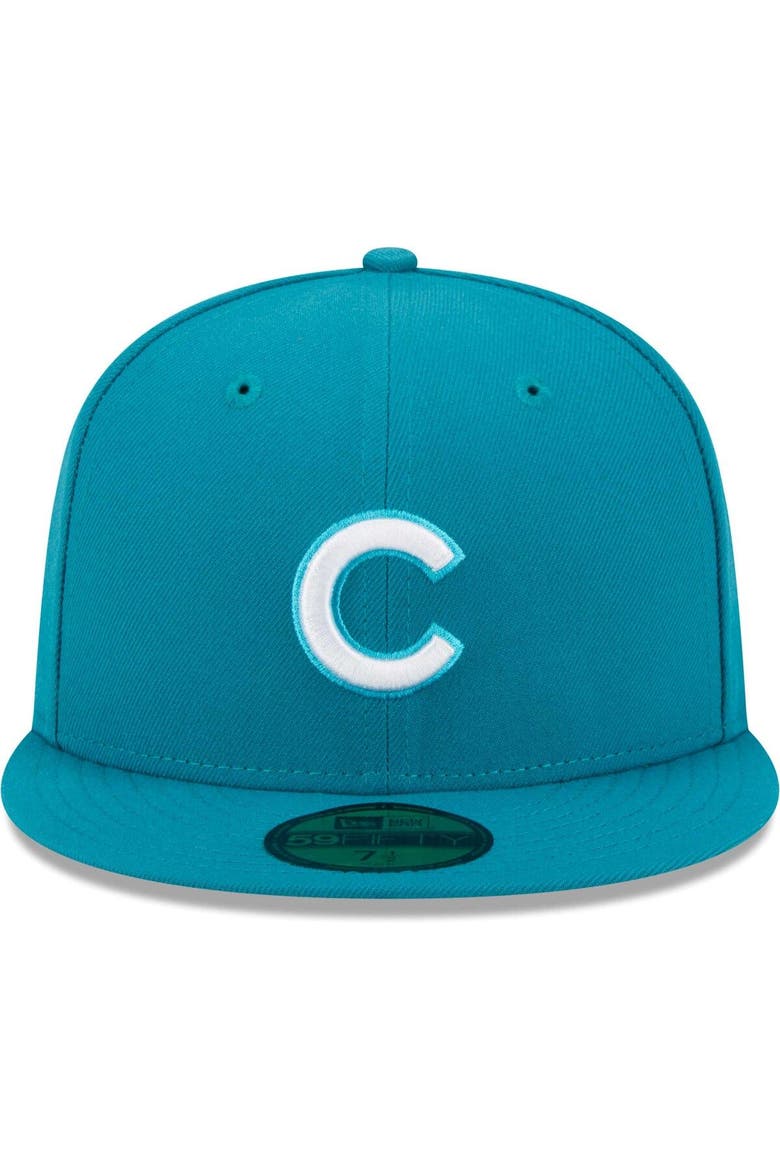 Men's New Era Turquoise Chicago Cubs 59FIFTY Fitted Hat, Alternate, color, Turquoise