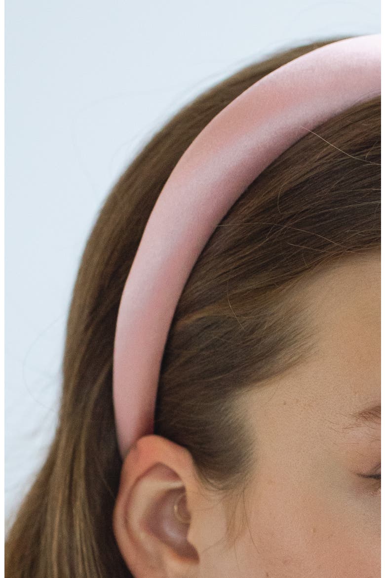 Tori Hammered Silk Headband, Alternate, color, PEONY