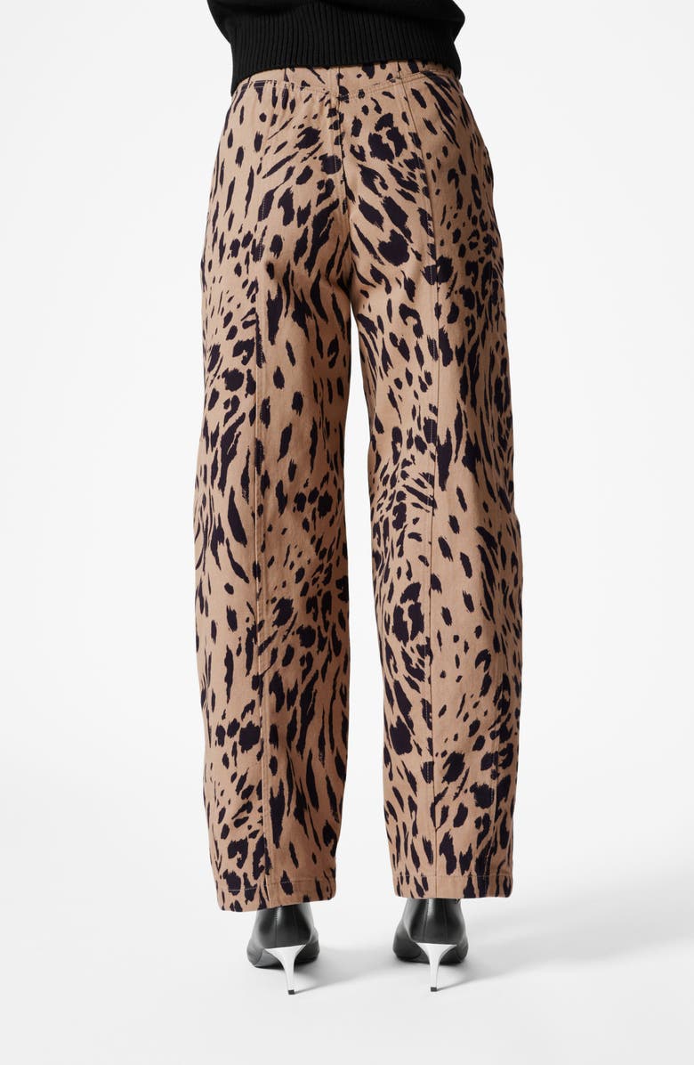 & Other Stories Leopard Print Barrel Leg CottonPants, Alternate, color, Leopard Spots