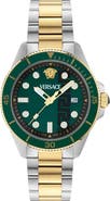 Versace Greca Force Two-Tone Bracelet Watch, 42mm