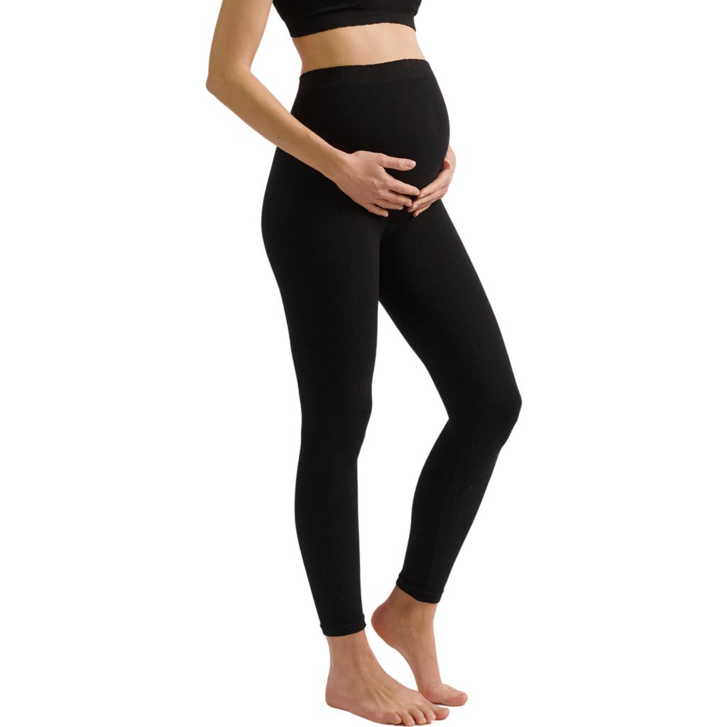 Cache Coeur Zoé Maternity Leggings In Black
