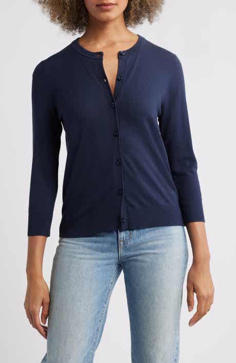 Caslon® Crewneck Cardigan