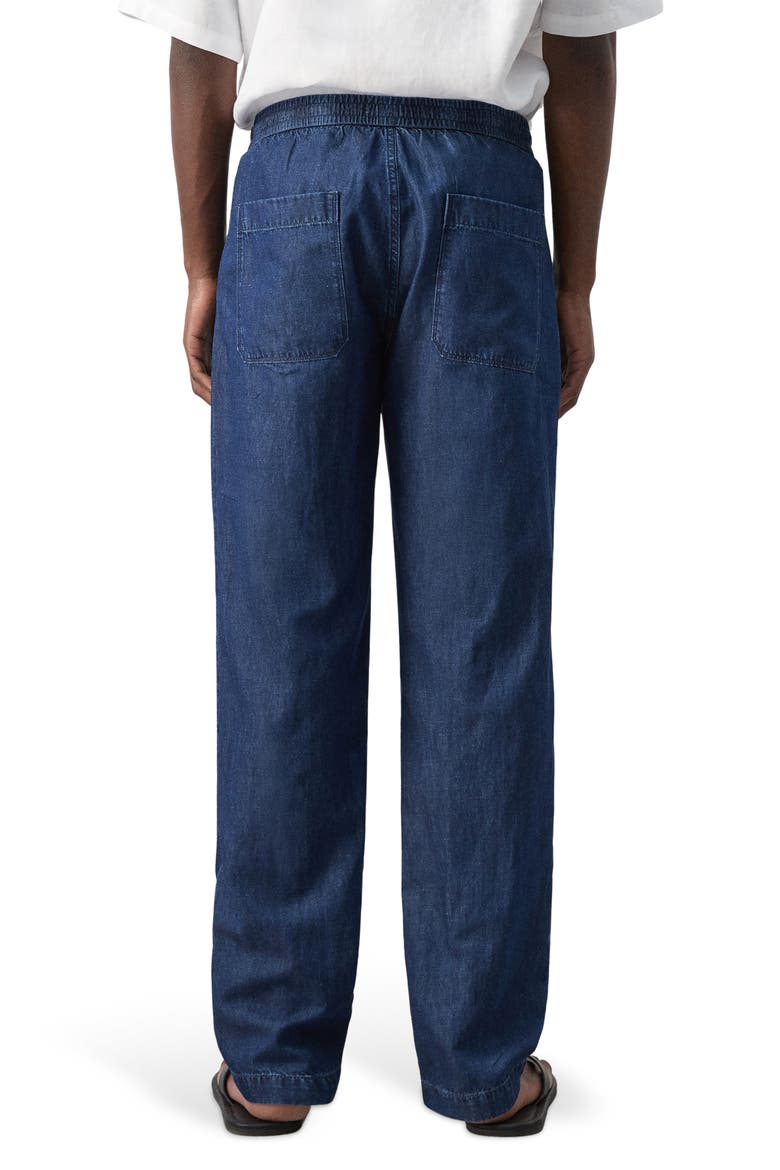 Regular Fit Drawstring Waist Jeans, Alternate, color, DARK BLUE