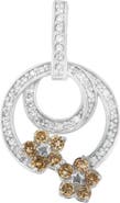 Haus of Brilliance Silver 1 cttw Round Cut Diamond Floral Garden Pendant Necklace