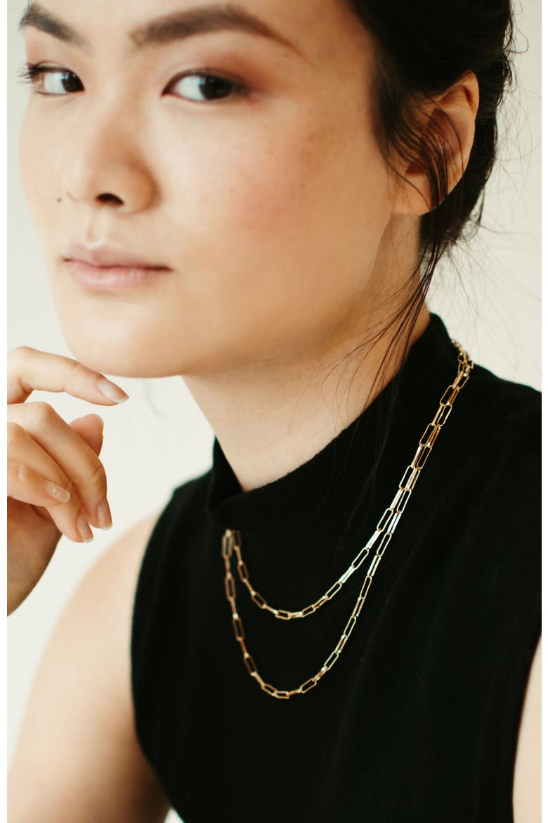 Layla Link Chain Necklace, Alternate, color, Gold