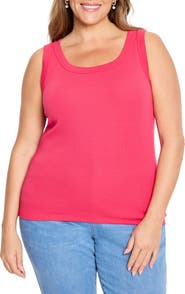 NIC+ZOE Perfect Knit Rib Scoop Neck Tank