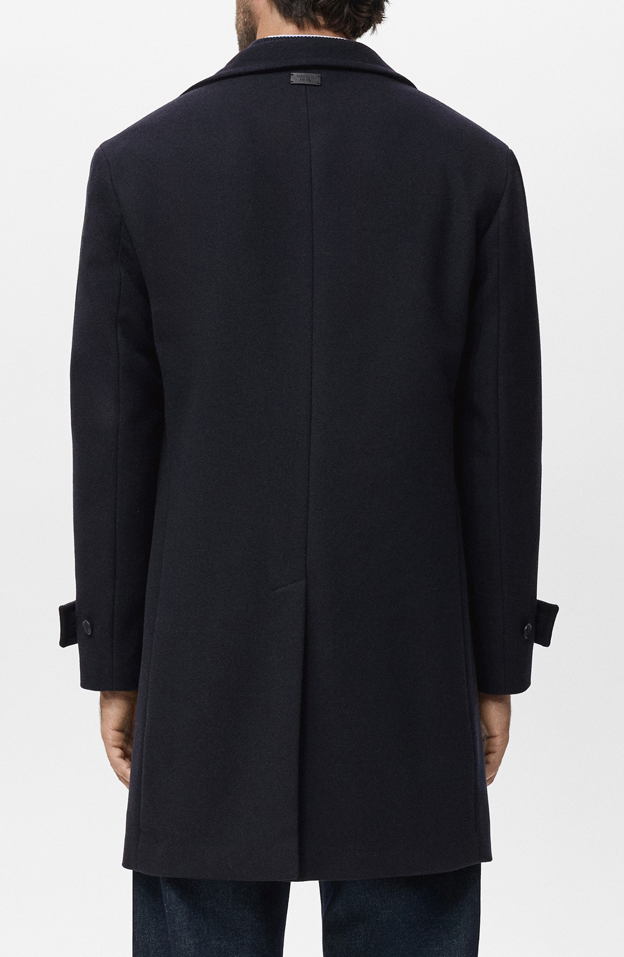 Wool Blend Funnel Neck Coat - image 2