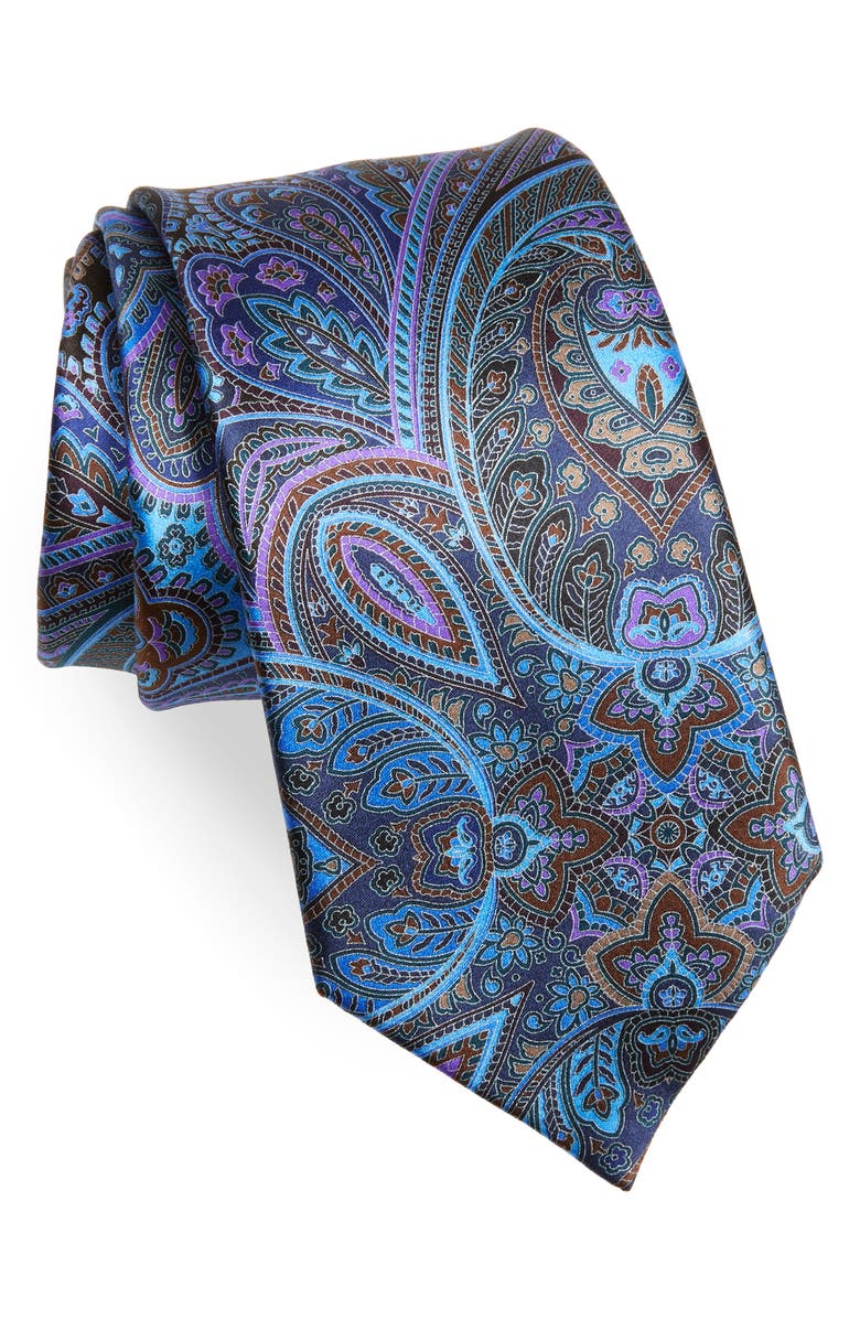 ZEGNA Paisley Silk Tie, Main, color,