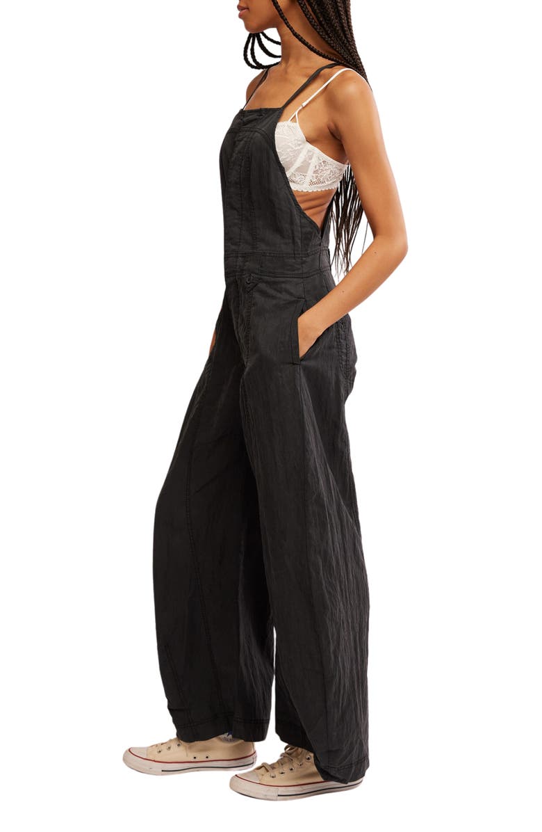 Free People Sylvia Barrel Leg Overalls, Alternate, color, 