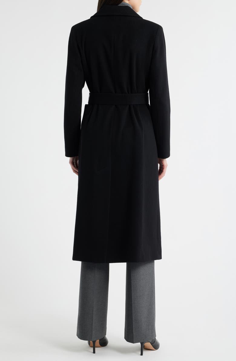 Fleurette Shane Wool Wrap Coat, Alternate, color, Black