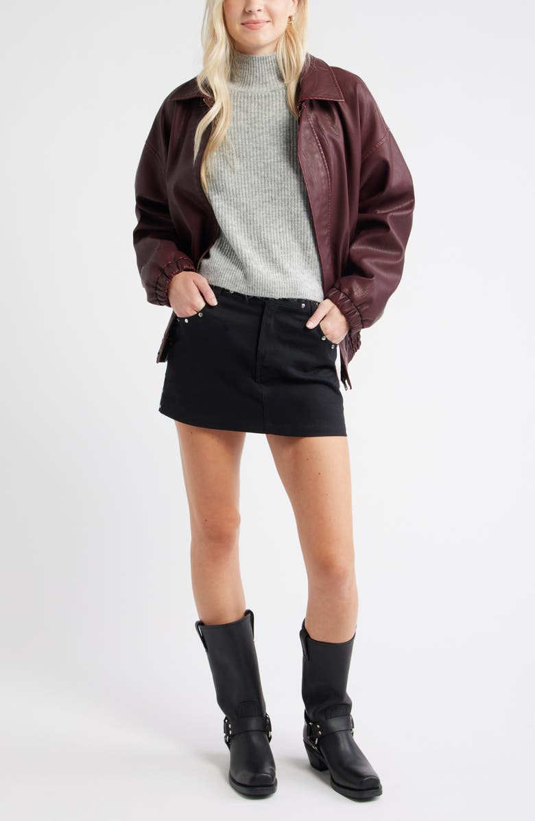 BP. Oversize Cozy Mock Neck Sweater, Alternate, color, Grey Heather