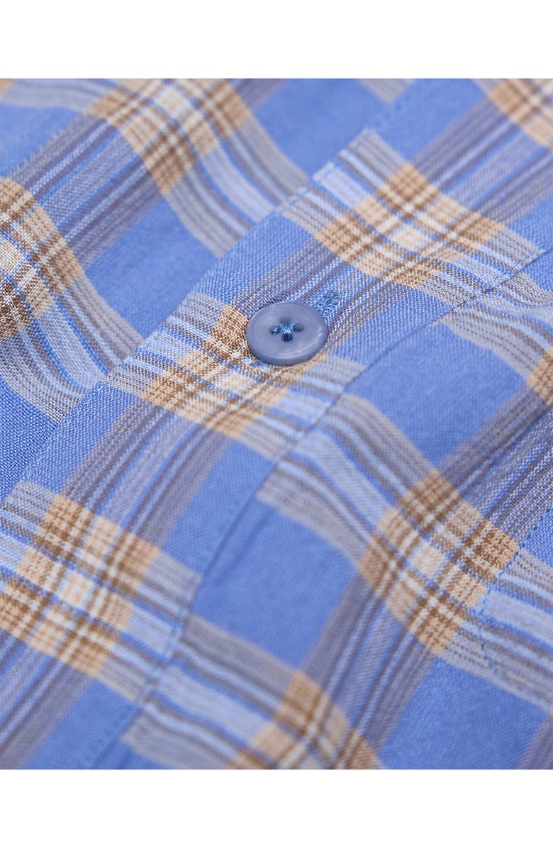 Represent Santa Monica Flannel Button-Front Shirt, Alternate, color, Drift Blue
