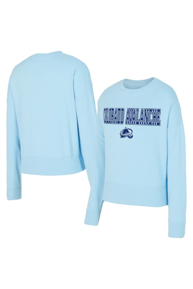 Women's Concepts Sport Light Blue Colorado Avalanche Tonal Pullover Sweatshirt, Alternate, color, Light Blue