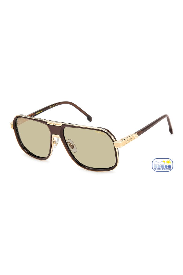 CA 1090/S/US 60mm Photochromic Navigator Sunglasses, Alternate, color, BROWN/ GRN FT AR