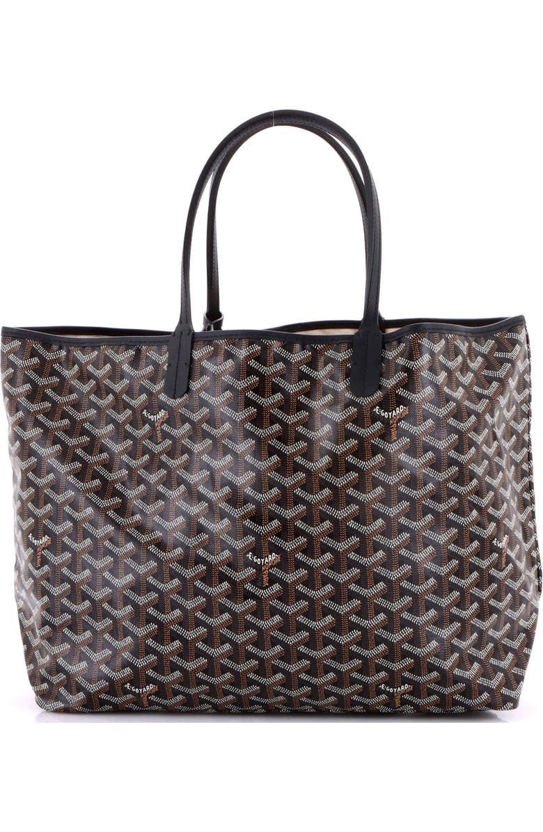 Pre-Owned Goyard Saint Louis Tote Coated Canvas PM, Main, color, Black