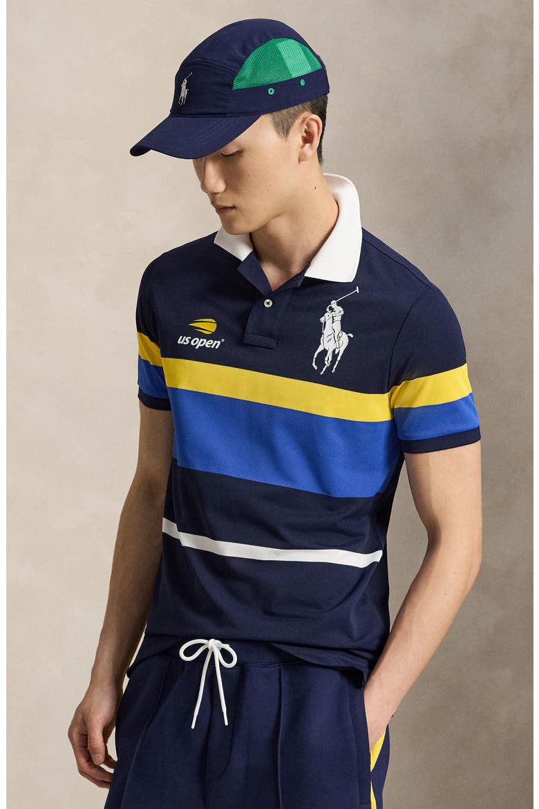 US Open Ball Crew Stripe Polo Shirt, Alternate, color, NAVY MULTI
