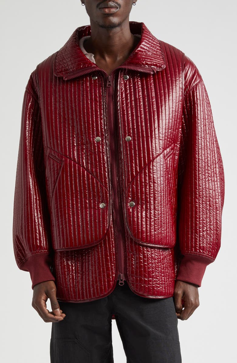 Eckhaus Latta Line Quilted Jacket with Removable Vest, Main, color,