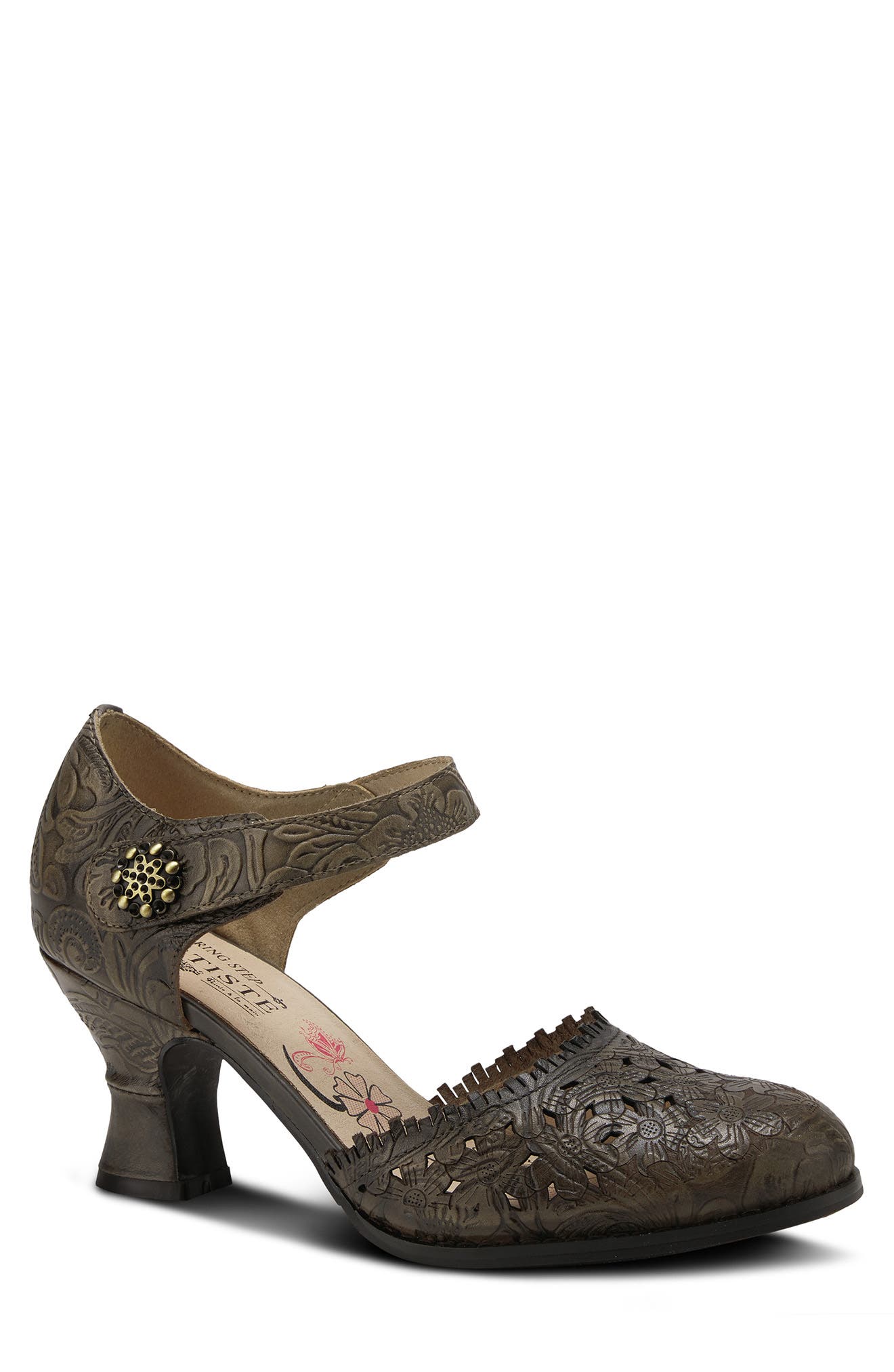 L'Artiste by Spring Step Visionary Ankle Strap Sandal, Main, color, Grey