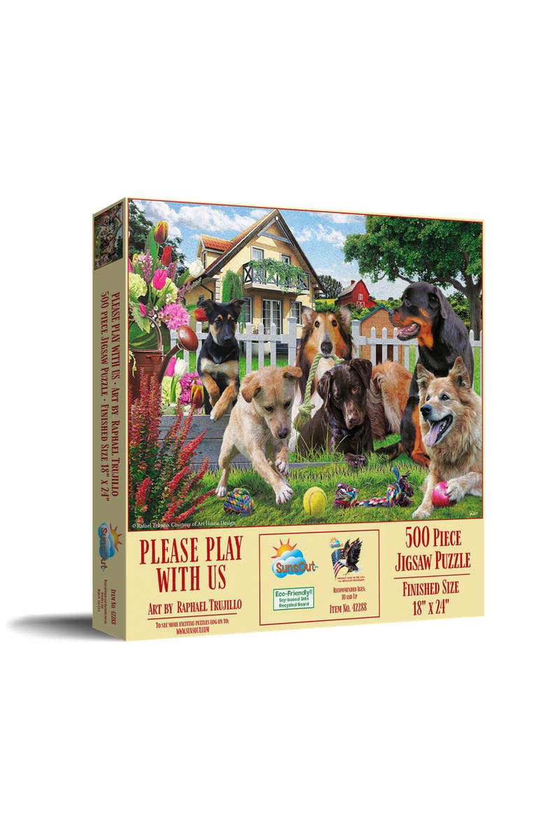 Please Play with Us 500 piece Jigsaw Puzzle for Adults, Main, color, Multicolor