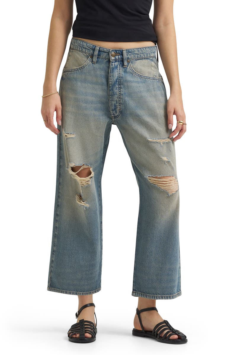 Lee Ripped Crop Loose Fit Jeans, Main, color, Western Blues Dx
