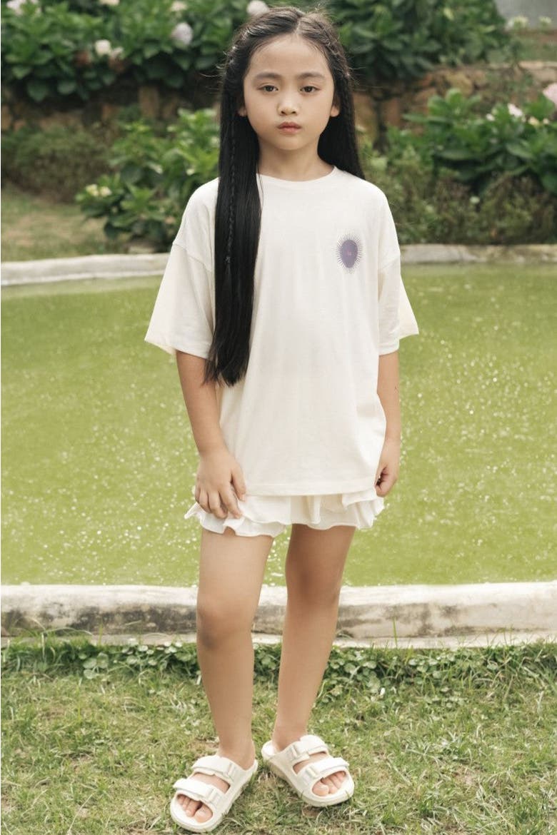 Cotton Jersey Skort, Alternate, color, Natural