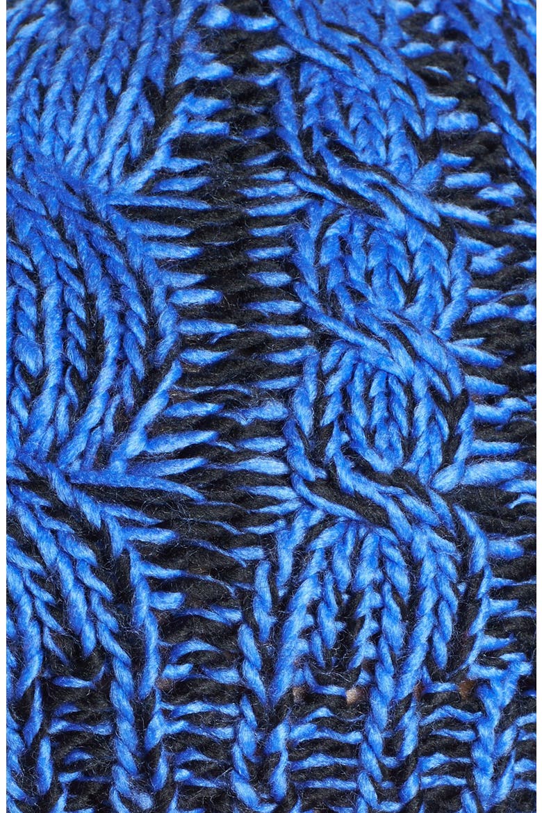 Knit Hat, Alternate, color, BLACK/ BLUE PERSIA
