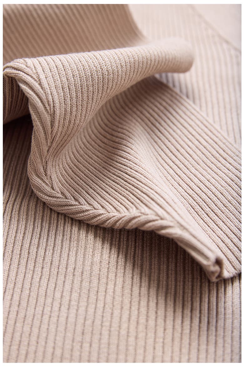 Side Zip Rib Maternity/Nursing Sweater, Alternate, color, BEIGE