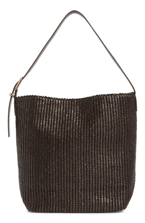 Woven Straw Shoulder Bag