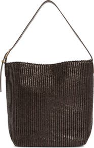 URBAN EXPRESSIONS HANDBAGS Woven Straw Shoulder Bag