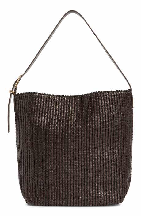 URBAN EXPRESSIONS HANDBAGS Woven Straw Shoulder Bag