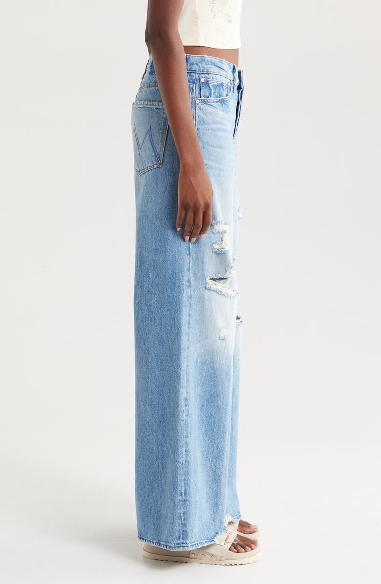 MOTHER The Ditcher Roller Sneak Nonstretch Wide Leg Jeans, Alternate, color, 