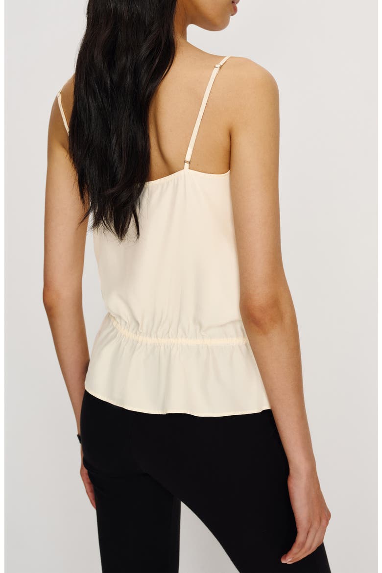 Silvia Tie Waist Silk Camisole, Alternate, color, FIOR DI LATTE