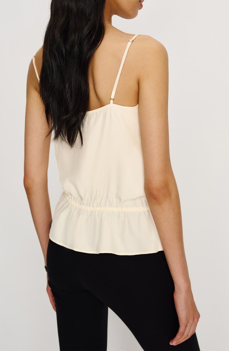 Reformation Silvia Tie Waist Silk Camisole, Alternate, color, Fior Di Latte