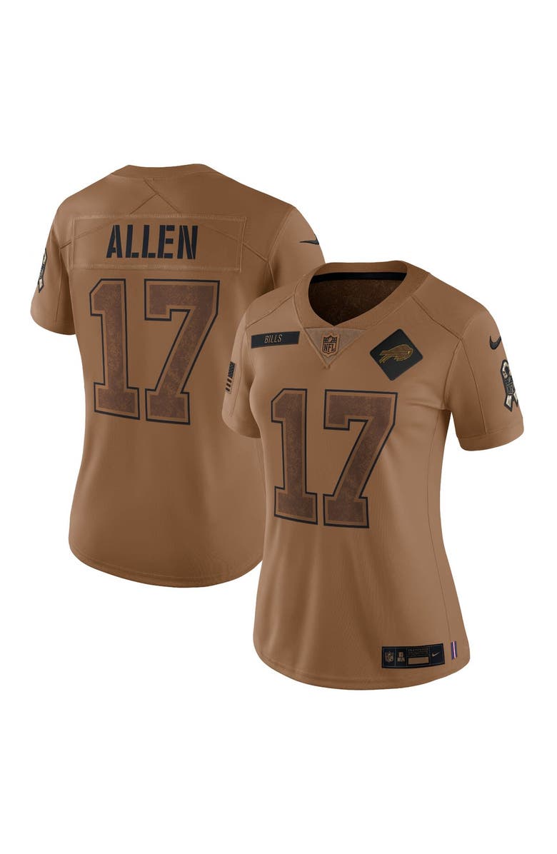 Nike Women's Nike Josh Allen Brown Buffalo Bills 2023 Salute To Service Limited Jersey, Alternate, color,