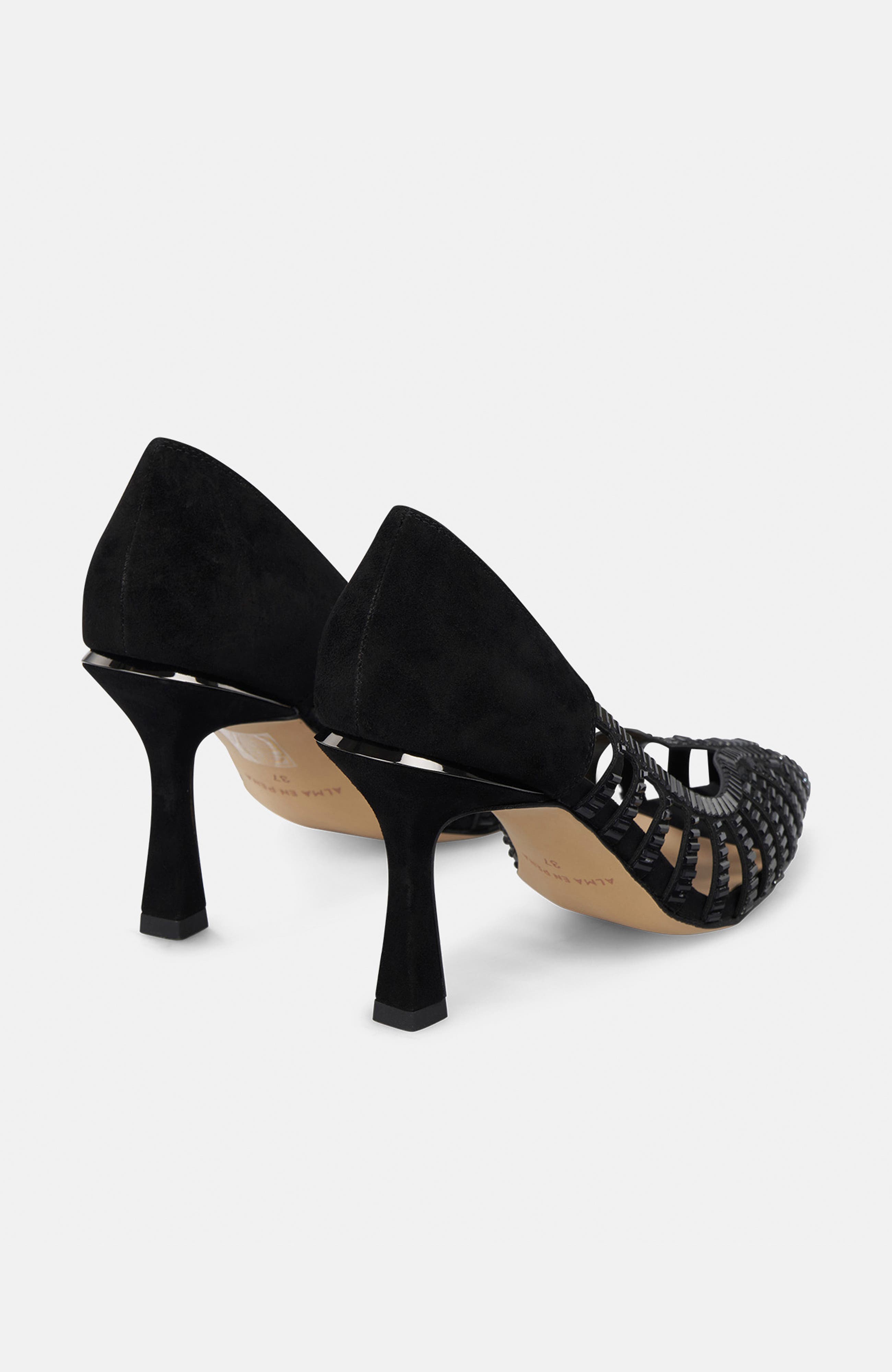Mirror Effect Heel Shoe, Alternate, color, Black