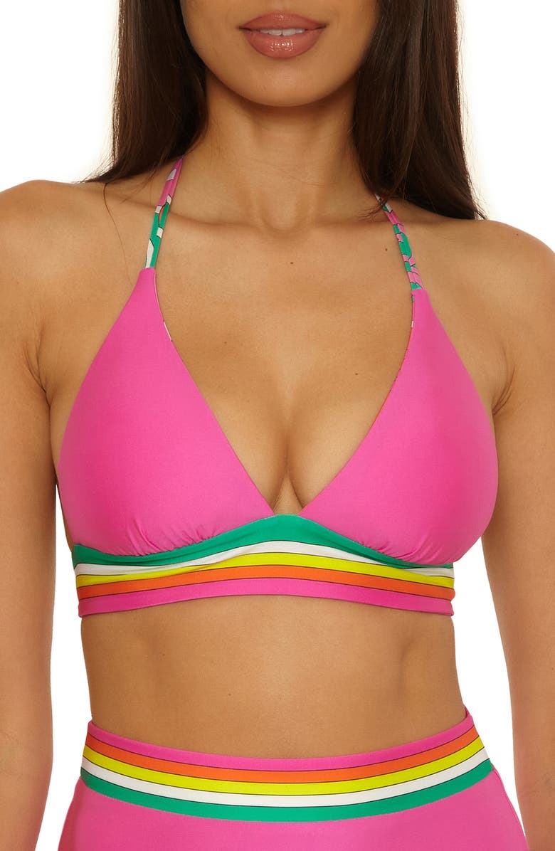 Trina Turk Elara Banded Reversible Bikini Top, Alternate, color, Multi