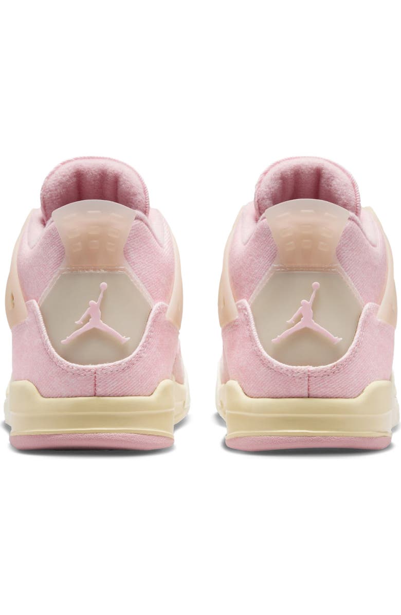 Jordan Kids' Jordan 4 Retro Basketball Sneaker, Alternate, color, Pearl Pink/ Iced Carmine