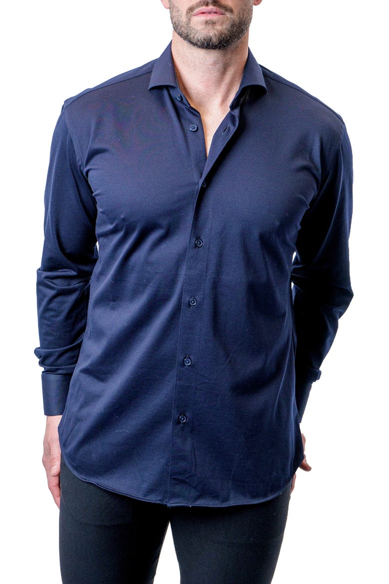 Fibonacci Button-Up Shirt, Alternate, color, BLUE