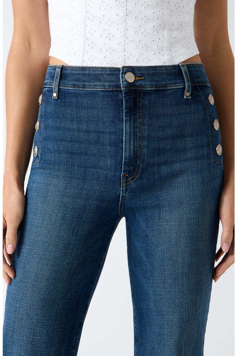 New Faye Flare Jeans, Alternate, color, BLUE