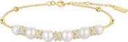 ANIA HAIE Faux Pearl & Pavé Chain Bracelet