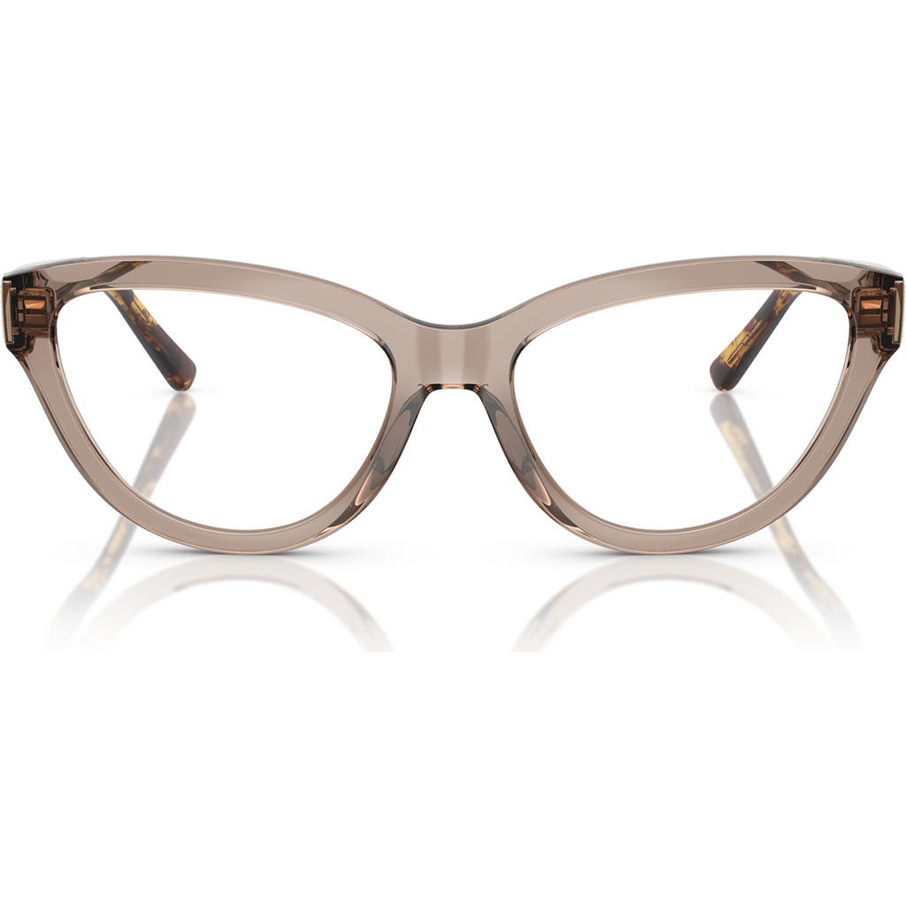 Vogue 52mm Cat Eye Optical Glasses In Transparent Grey