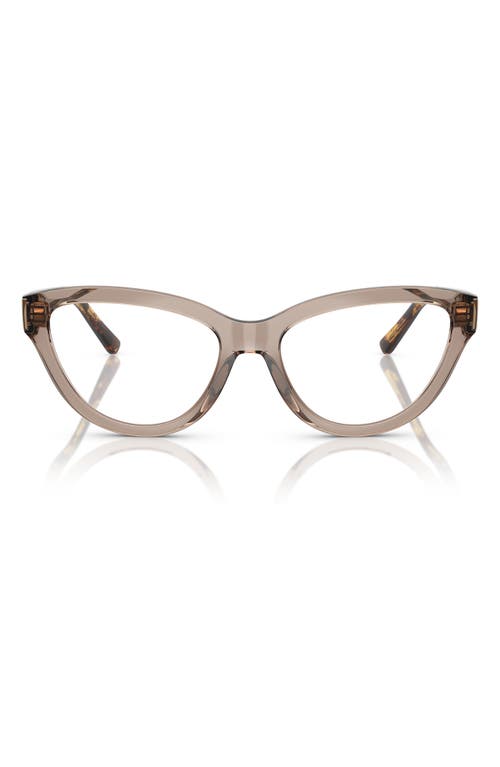 VOGUE 54mm Cat Eye Optical Glasses in Transparent Beige 