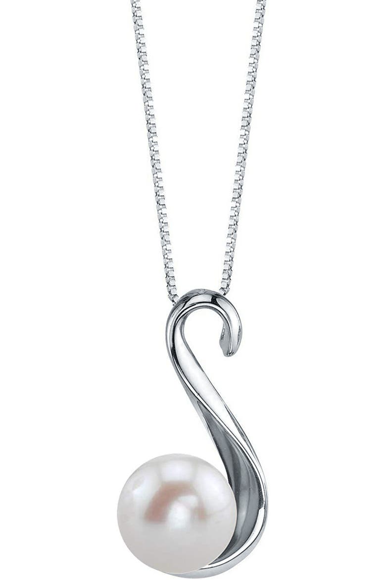Freshwater Pearl Anastasia Pendant, Main, color, Sterling Silver