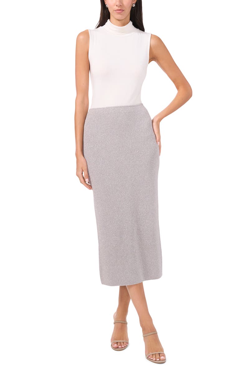 Vince Camuto Metallic Sweater Skirt, Alternate, color, 